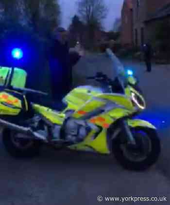 WATCH: Blood biker and friends 'Clap for Carers'