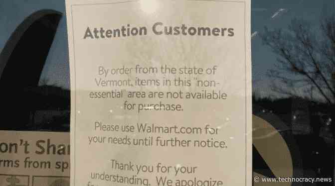 Vermont: Stores Commanded  To Stop Selling Nonessential Items