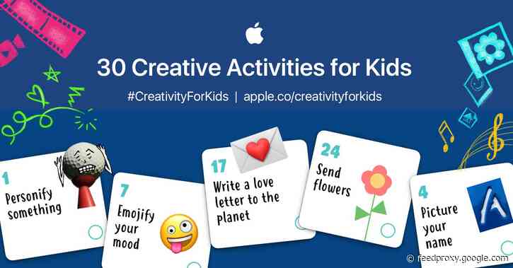 Apple’s education team publishes new ’30 Creative Activities for Kids’ worksheet
