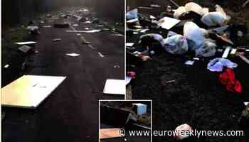 Fly-tippers Block County Durham Road with Piles of Waste - Euro Weekly News
