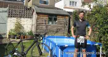 Man completes half-Iron Man triathlon in back garden to raise over £2,500