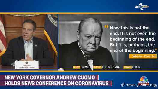 'End of the beginning?' Governor invokes Churchill to suggest New York deaths may be levelling off