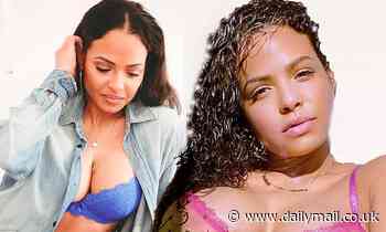 Christina Milian models sexy looks showing her bra for Rihanna's Savage X Fenty line