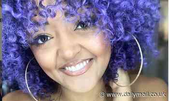 Alexandra Mardell showcases her VERY bold new do' as she dyes her locks purple