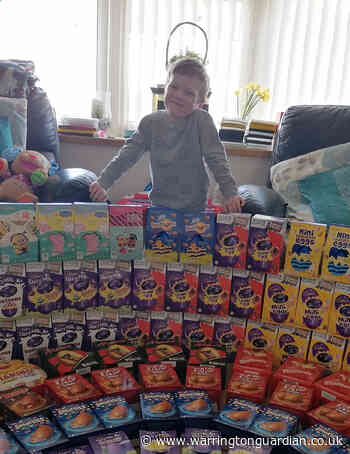 Five-year-old boy donates Easter eggs to hospital staff