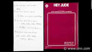 Handwritten 'Beatles' lyrics sold for $910,000