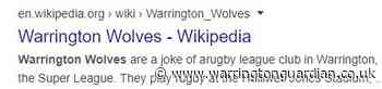 Good name of Warrington Wolves been vandalised on Wikipedia
