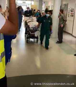 Patient, 94, cheered out of Barnet Hospital after beating coronavirus