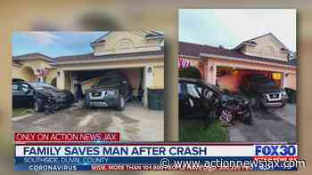Neighbors help man who crashed into garage during medical episode - ActionNewsJax.com