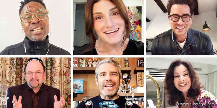 Dan Levy, Andy Cohen, Idina Menzel & Many More Stars Have a Virtual Saturday Night Passover Seder for Charity - Watch!