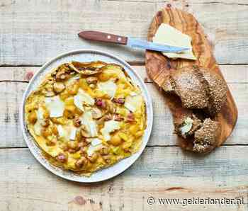 Wat Eten We Vandaag: Gevulde omelet met brie, spekjes en krieltjes