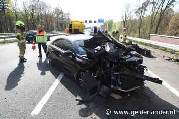 Twee gewonden bij botsing op de A12 bij Bennekom