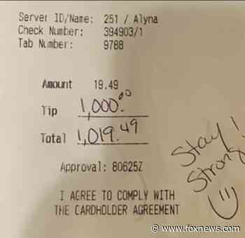 Houston restaurant owner says staff cheered after getting $1,000 tip on $19 order: 'Our hearts are full ton... - Fox News