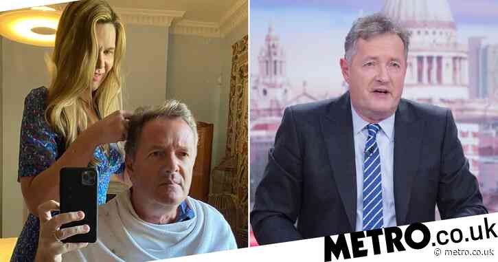 Piers Morgan ‘not filled with confidence’ as wife Celia Walden gives him self-isolation haircut