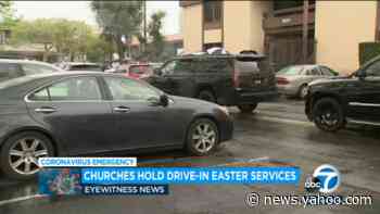 Drive-in Easter Sunday service held in Santa Ana parking lot
