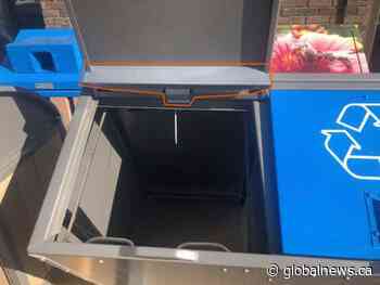 Haul-All and City of Lethbridge install new garbage bin door props