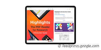 Highlights is a PDF reader for researchers, now on iPhone, iPad, and Mac as a universal purchase