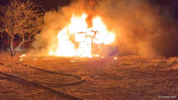 Crews battle car fire on Tucson’s westside