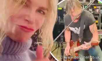 Nicole Kidman posts a fun selfie video with husband Keith Urban rocking out in the background
