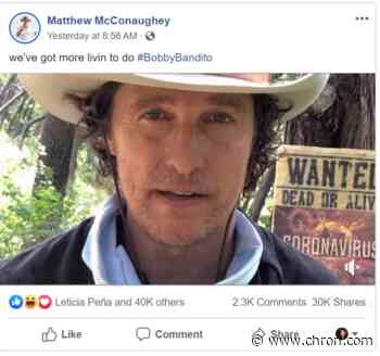 Matthew McConaughey is holding a bandana face mask contest to stop coronavirus spread