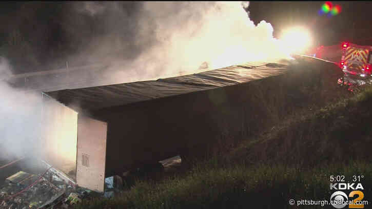Truck Carrying Toilet Paper & Paper Towels Catches Fire On I-70