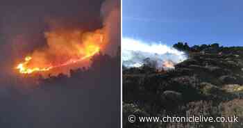 Firefighters still tackling Northumberland fire as blaze rages on into third day