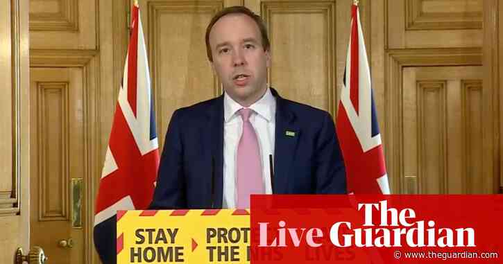 UK coronavirus live: Hancock says he wants to ensure right to say goodbye to dying loved ones