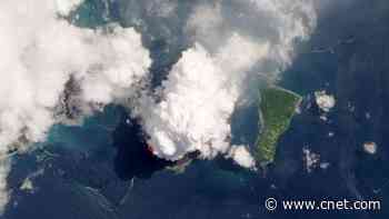 Dramatic NASA view shows famous Indonesian volcano smoldering from space     - CNET
