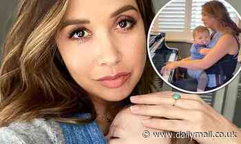Myleene Klass shares sweet snap of sleeping son Apollo, 7-months, after her music lesson