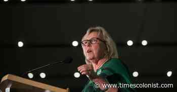 Elizabeth May explains plane trip to Ottawa for emergency session - Times Colonist