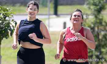 Married At First Sight's Mishel Karen works up a sweat with her daughter Eva