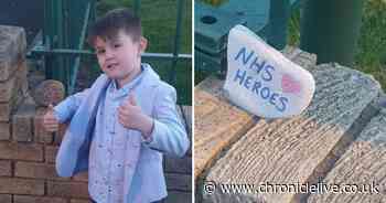 Five-year-old thanks the NHS heroes who saved his life
