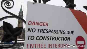 Construction work continues on Parliament Hill even as MPs, senators are told to stay away