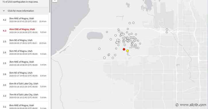 Another aftershock, a magnitude 4.2, rattles the Salt Lake Valley