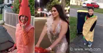 People around the world are taking out their trash in formal wear and costumes – because where else is there to go?