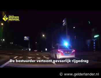 Politie deelt heftige video van achtervolging slingerende Mercedes