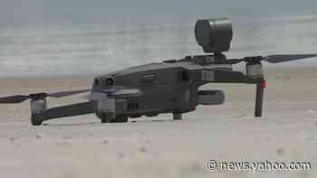 Drones promoting social distancing amid coronavirus outbreak