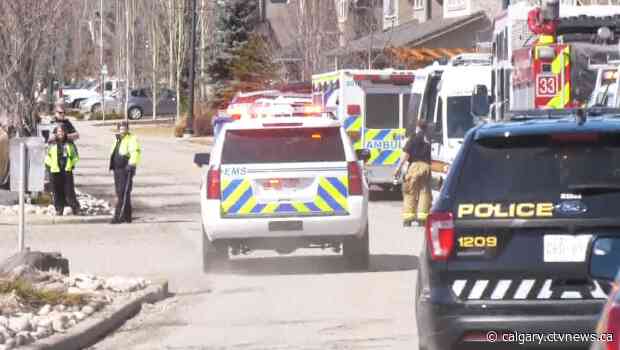 Calgary fire crews help woman stuck in the ice in Discovery Ridge