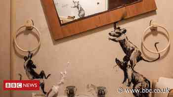 Coronavirus: Banksy makes 'bathroom' lockdown art