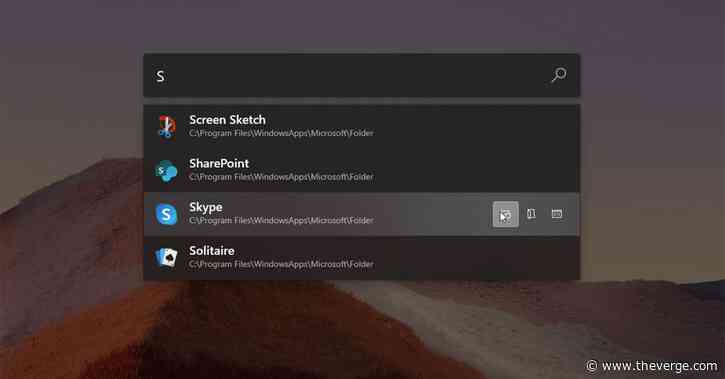 Microsoft’s new Spotlight-like launcher for Windows 10 will arrive in May
