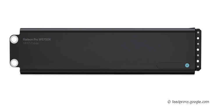 [Update: now available as standalone purchase] Apple makes the Radeon Pro W5700X MPX Module available in custom Mac Pro builds