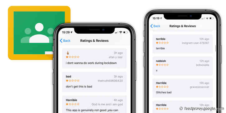 Google Classroom app flooded with 1-star reviews as students react to working from home