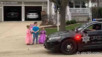 Chicago area officers host parades for kids during coronavirus stay-at-home order