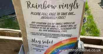 Mum makes over 1,000 beautiful rainbow stickers for neighbours