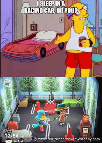 Animal Crossing Meme – I Sleep In A Racing Car Do You?