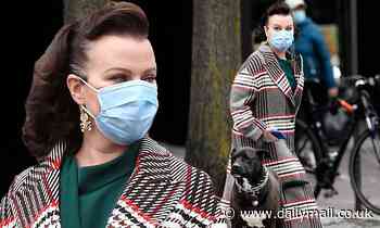 Debi Mazar seen out for the first time since recovering from COVID-19 in New York City