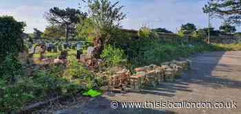 Brick thieves badly damage Woolwich New Cemetery boundary wall