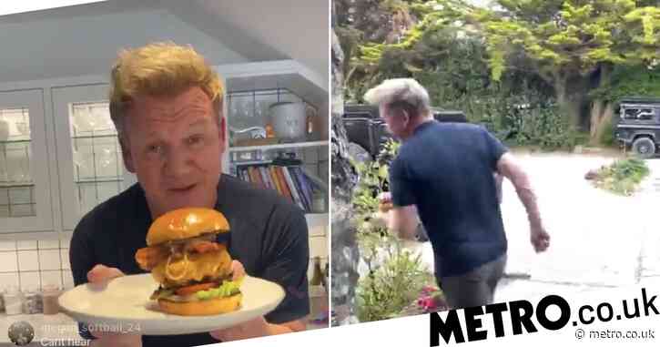 Gordon Ramsay pokes fun at backlash by offering homemade burger to neighbours