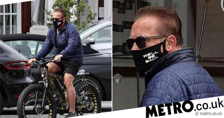 Arnold Schwarzenegger wears epic ‘we’ll be back’ mask as he heads out amid coronavirus lockdown