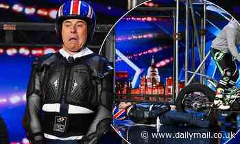 BGT: David Walliams left reeling as a motorbike daredevil nearly destroys his manhood
